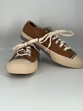 Keds Men's Leather Sneaker in Brown and Cream